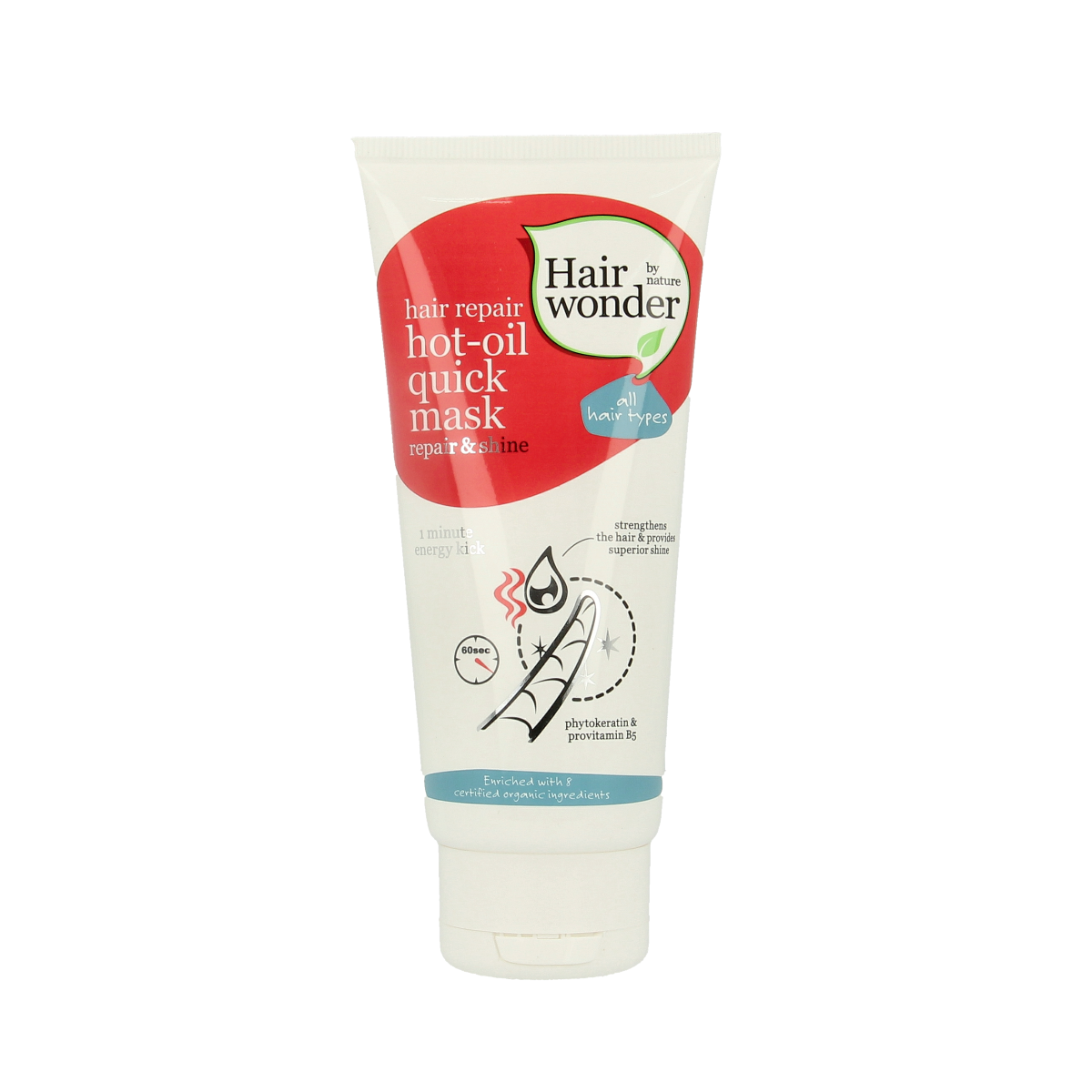 Hairwonder Hair Repair Hot Oil Quick Mask in 100ml bottle, nourishing hair care treatment for damaged hair.