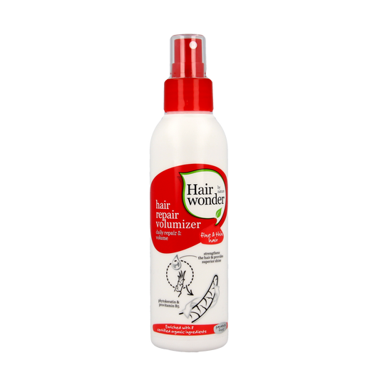 Hairwonder Hair Repair Fluid and Volumizer in 150ml bottle, nourishing hair care product for added volume and repair.