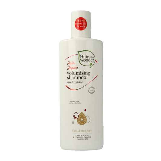 Hairwonder Hair Repair Shampoo with volume in a 300ml bottle, suitable for hair care and repair.