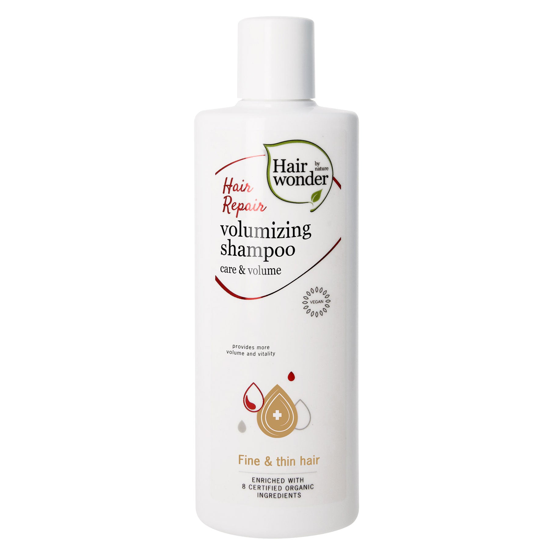 Hairwonder Hair Repair Shampoo volumizing 200ml bottle, with rich lather and nourishing formula for healthy, full hair.