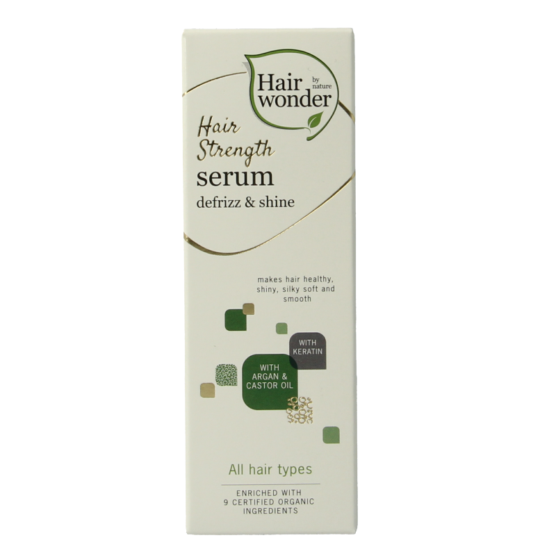 Hairwonder Hair Strength Serum 30ml bottle with dropper for nourishing hair care and improved hair strength