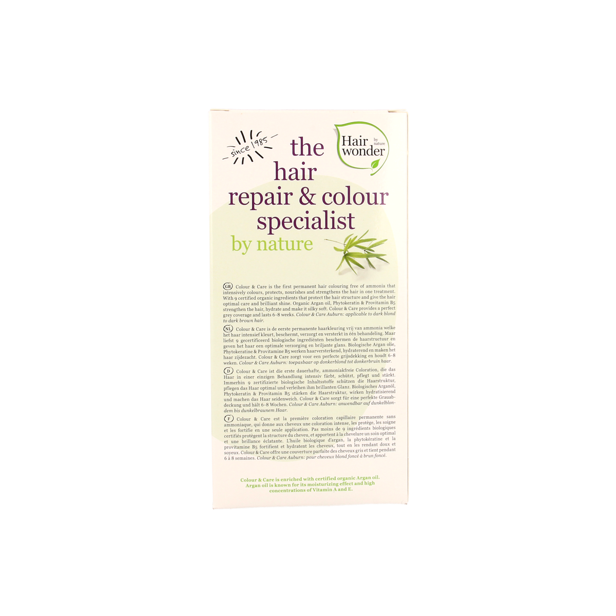 Hairwonder Colour & Care 4.56 auburn hair dye in 100ml bottle, showing the product label and packaging.
