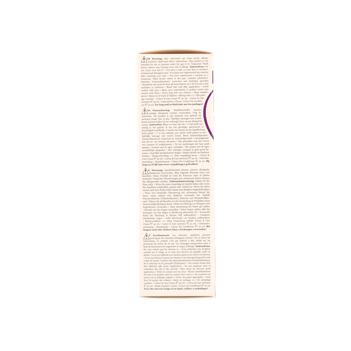 Hairwonder Colour & Care very light blond 9 hair coloring tube, 100ml, shown with the product packaging.