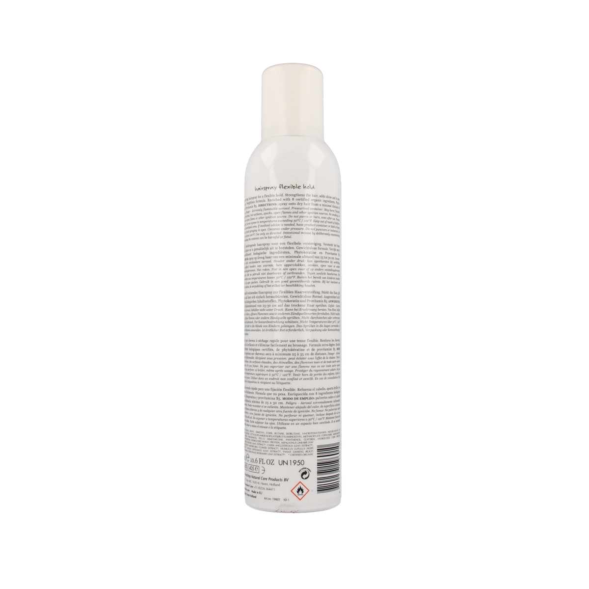 Hairwonder Botanical Styling Hairspray with flexible hold in a 300ml spray bottle, designed for natural, long-lasting hair styling.