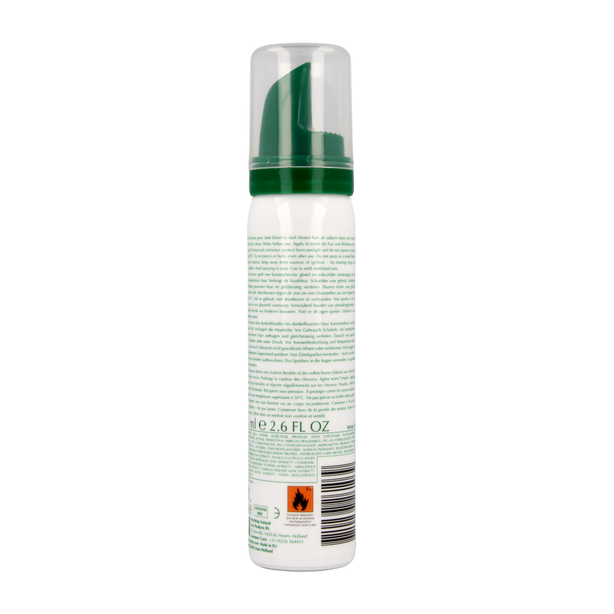 Henna Plus Colour Mousse 4.56 Auburn hair coloring foam in 75ml bottle, natural haircare product for vibrant auburn tone.