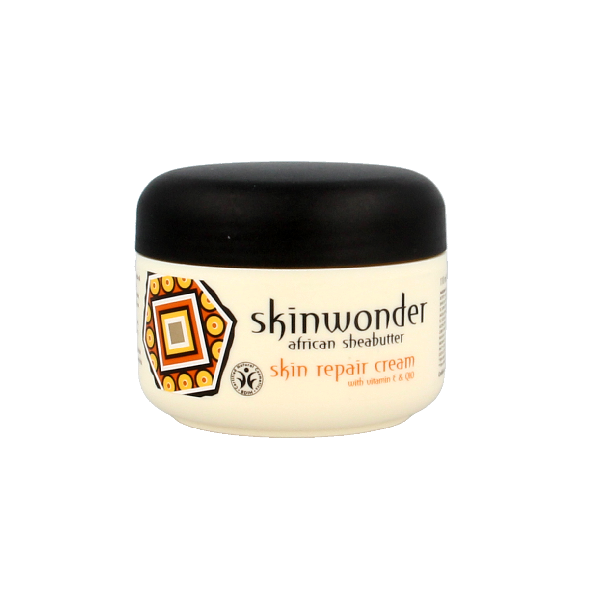 Skinwonder Skin Repair Cream 110ml, nourishing body cream in a white jar with blue lid, designed for skin hydration and repair.