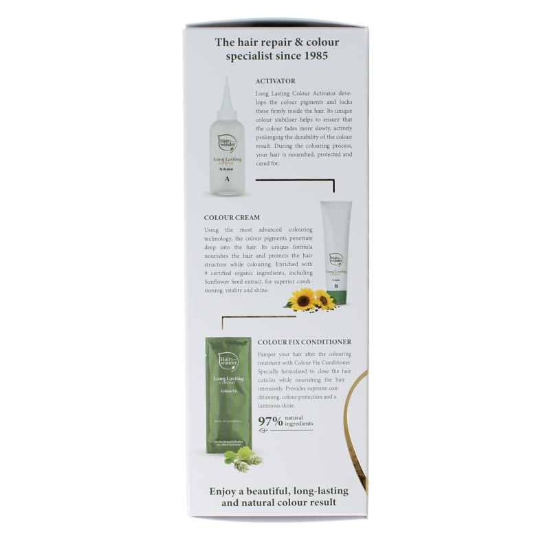 Henna Plus long-lasting blond hair dye in 100ml tube, highlighting light blonde hair color with natural finish