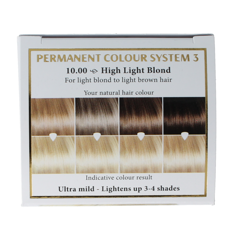 Henna Plus long-lasting blond highlight hair color in 100ml bottle, showcasing the vibrant, natural-looking blonde shade.