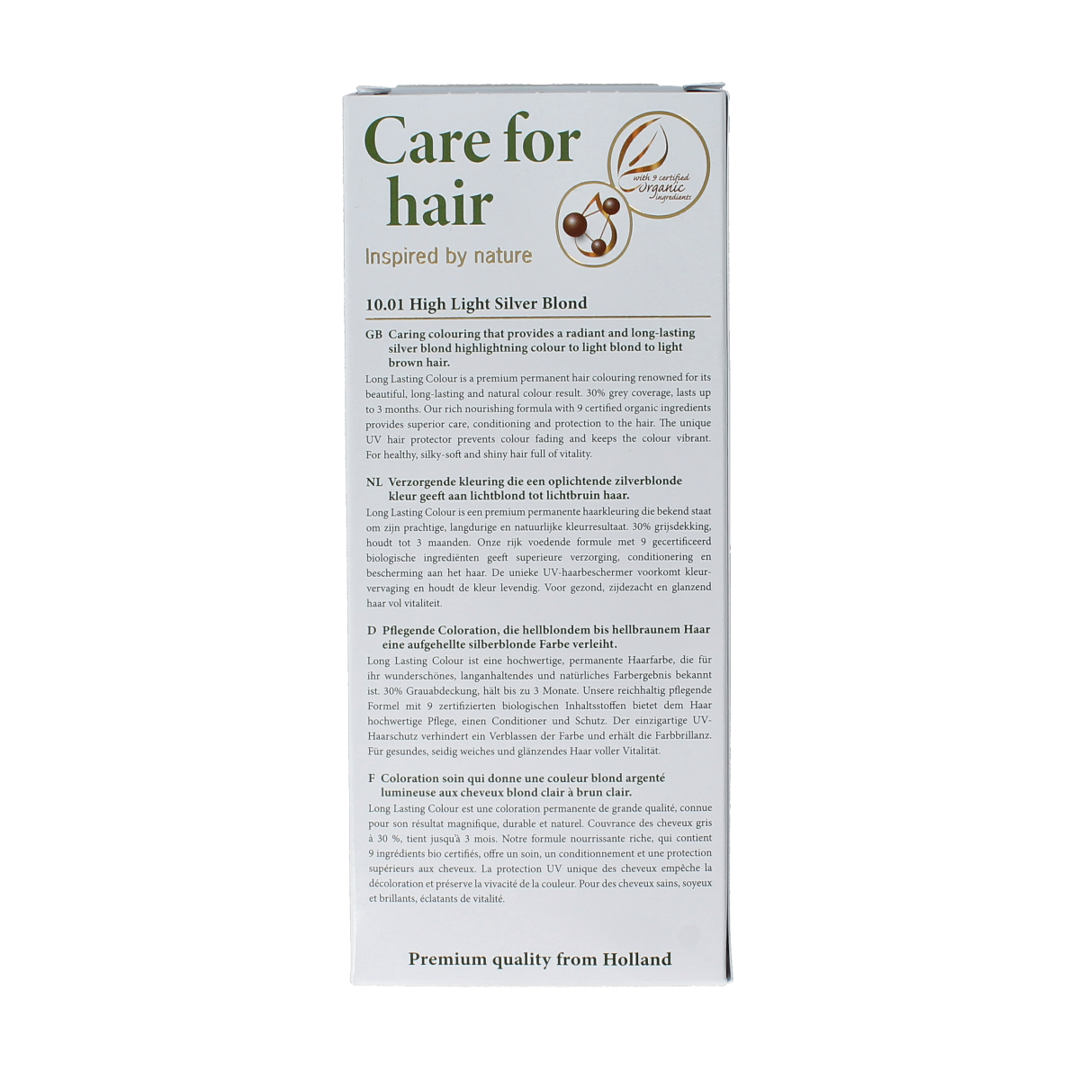 Henna Plus Long Lasting Colour 10.01 Silver Blond hair dye in 100ml tube, showcasing the silver blonde shade and packaging