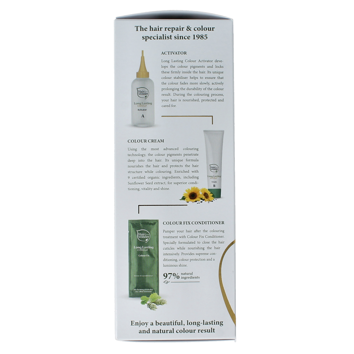 Henna Plus Long-lasting Colour 8 Light Blond hair dye in 100ml tube, showing the packaging and product tube.