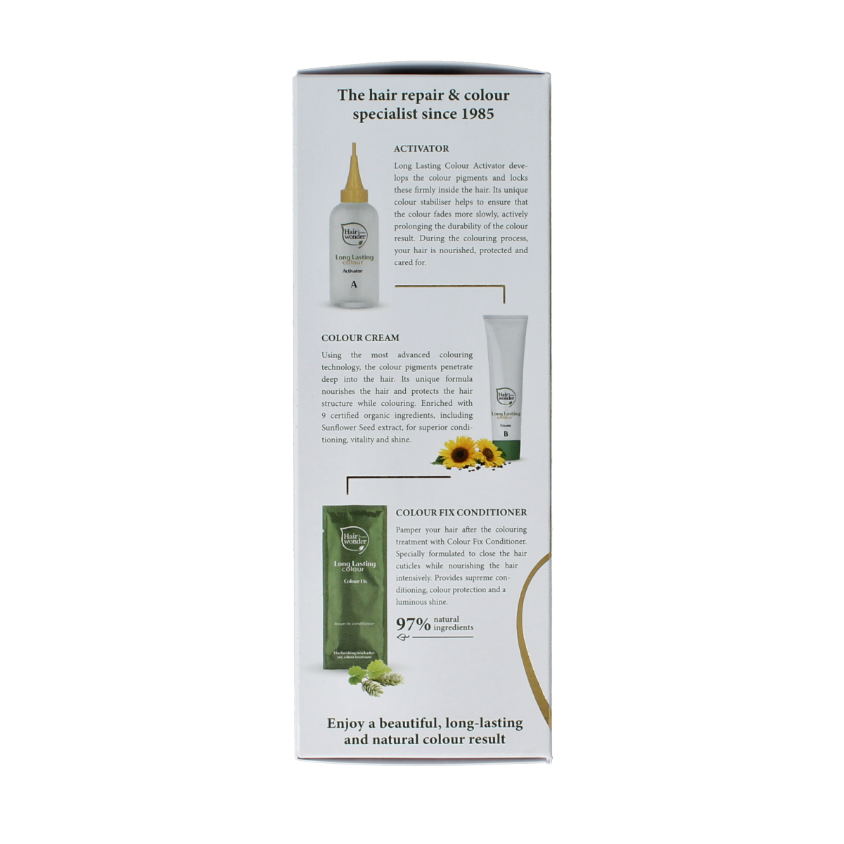 Henna Plus Long Lasting Colour 8.3 Golden Blonde hair dye in 100ml bottle, natural hair coloring product.