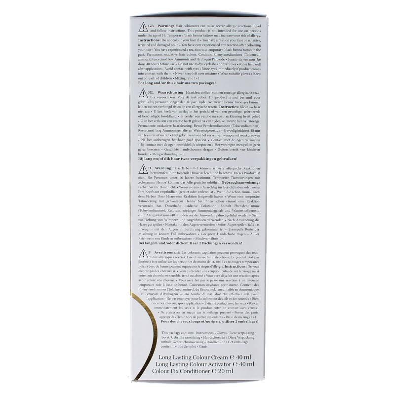 Henna Plus Long Lasting Colour 7 Medium Blond hair dye in 100ml tube, showing the product packaging and color sample