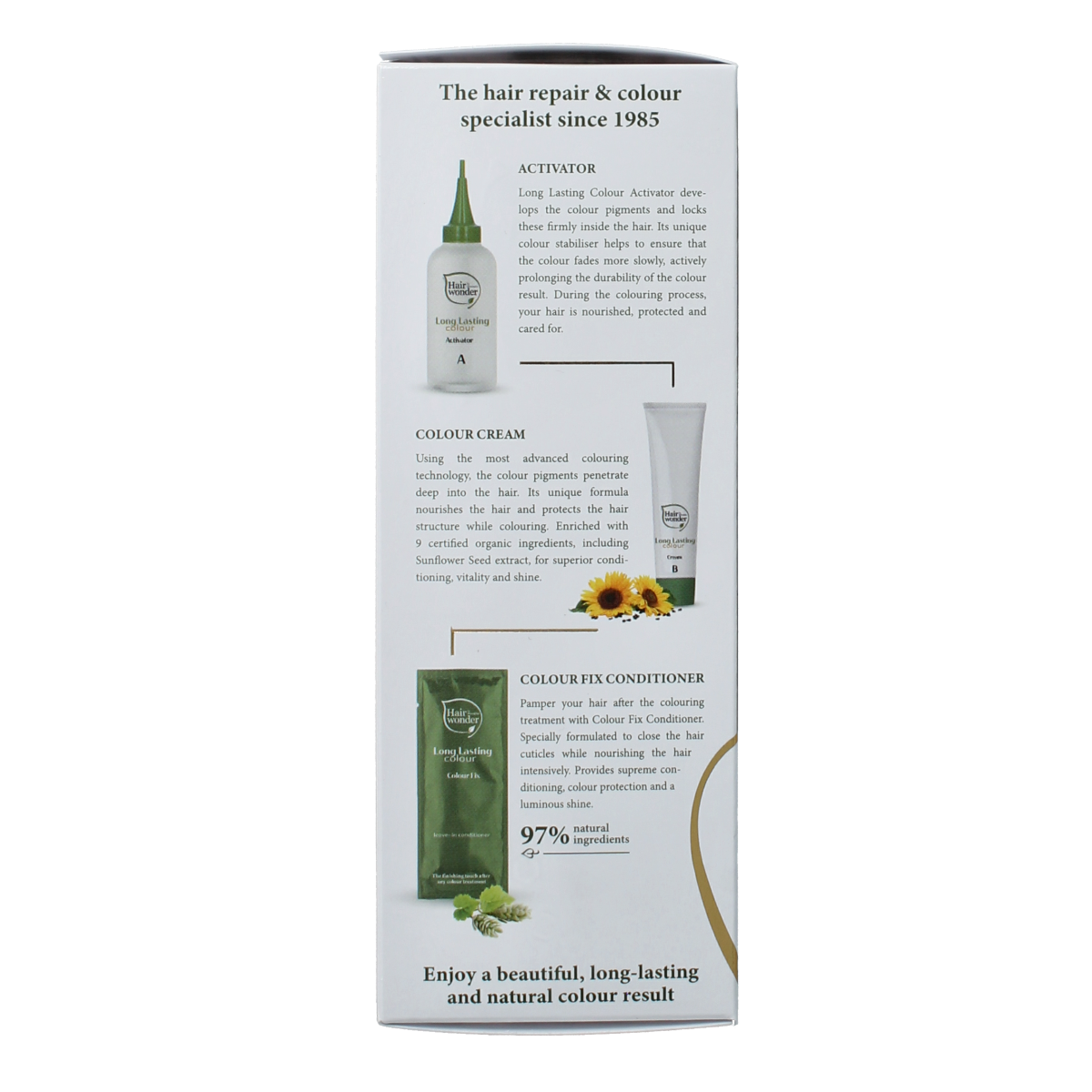 Henna Plus Long-lasting Colour 7.3 Medium Golden Blond hair dye in 100ml tube, showing the product packaging.