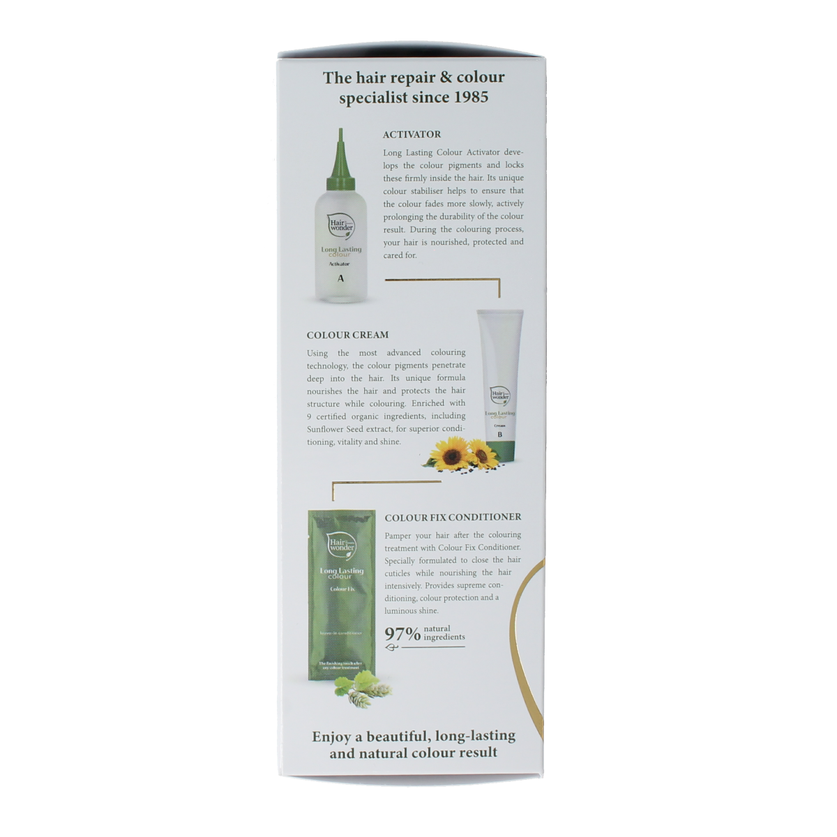 Henna Plus Long Lasting Colour 6.45 Copper Mahogany hair dye in 100ml tube showing vibrant copper mahogany shade.