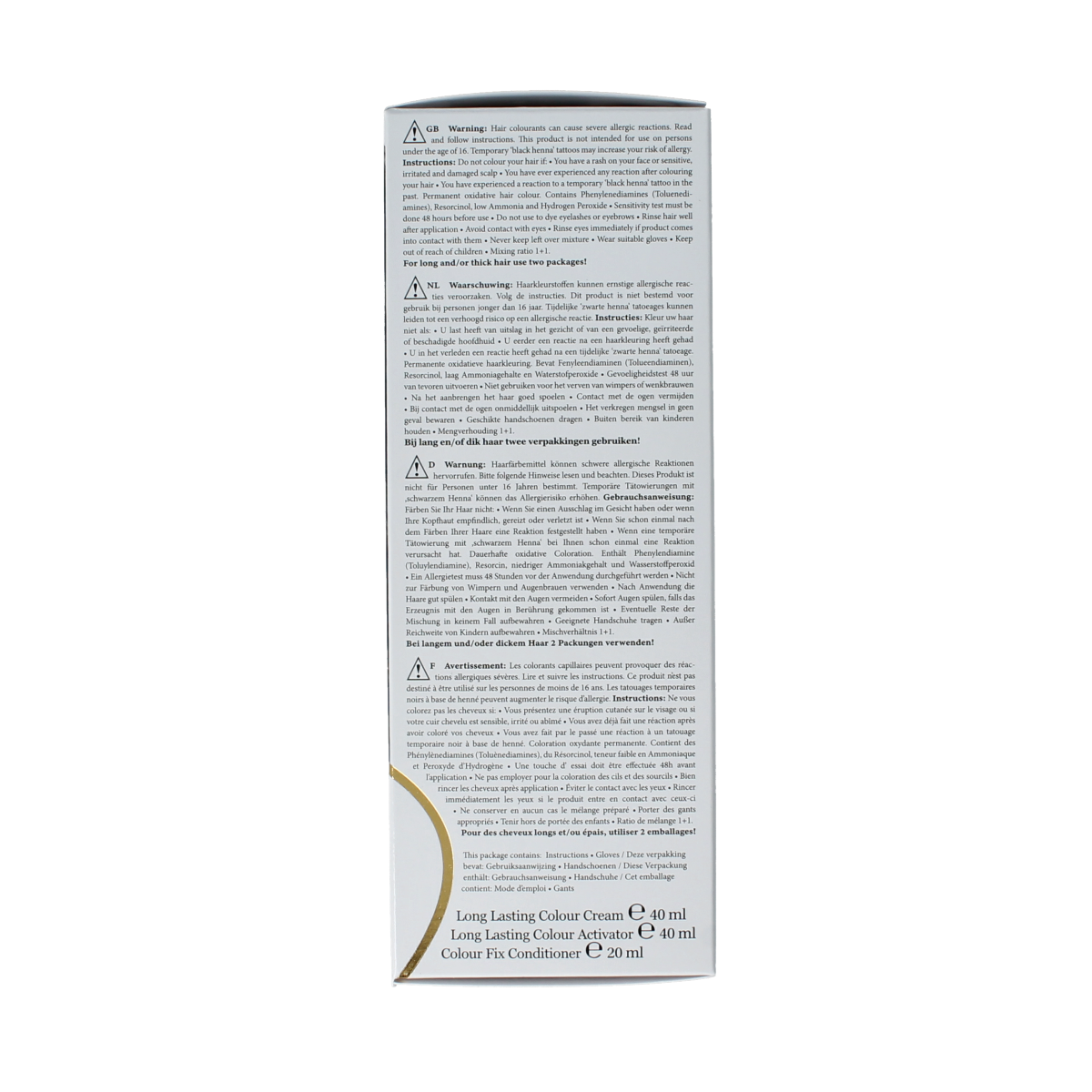 Henna Plus Long Lasting Colour 5 Light Brown hair dye in 100ml bottle, showing the product packaging and color information.