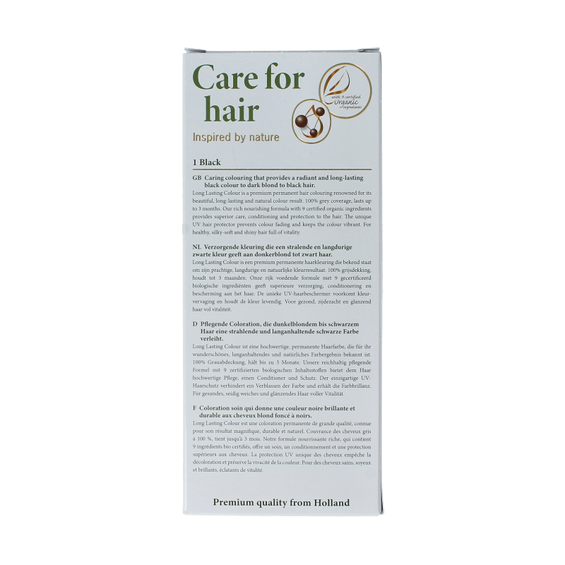 Hairwonder long-lasting black hair dye in 100ml bottle, showing the product container and packaging.