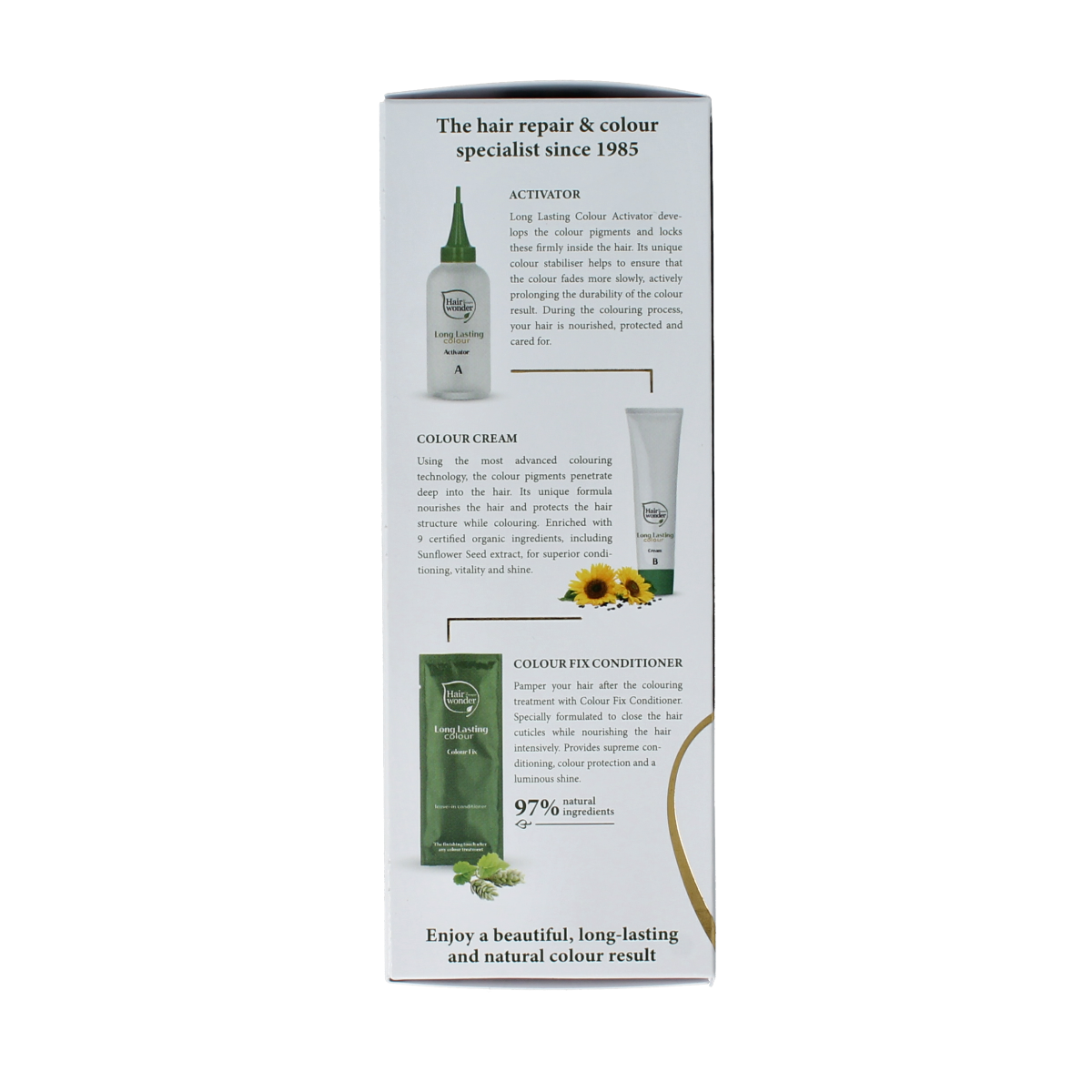 Henna Plus Long Lasting Colour 3.37 Espresso hair dye in 100ml bottle, showcasing rich dark brown hair color.