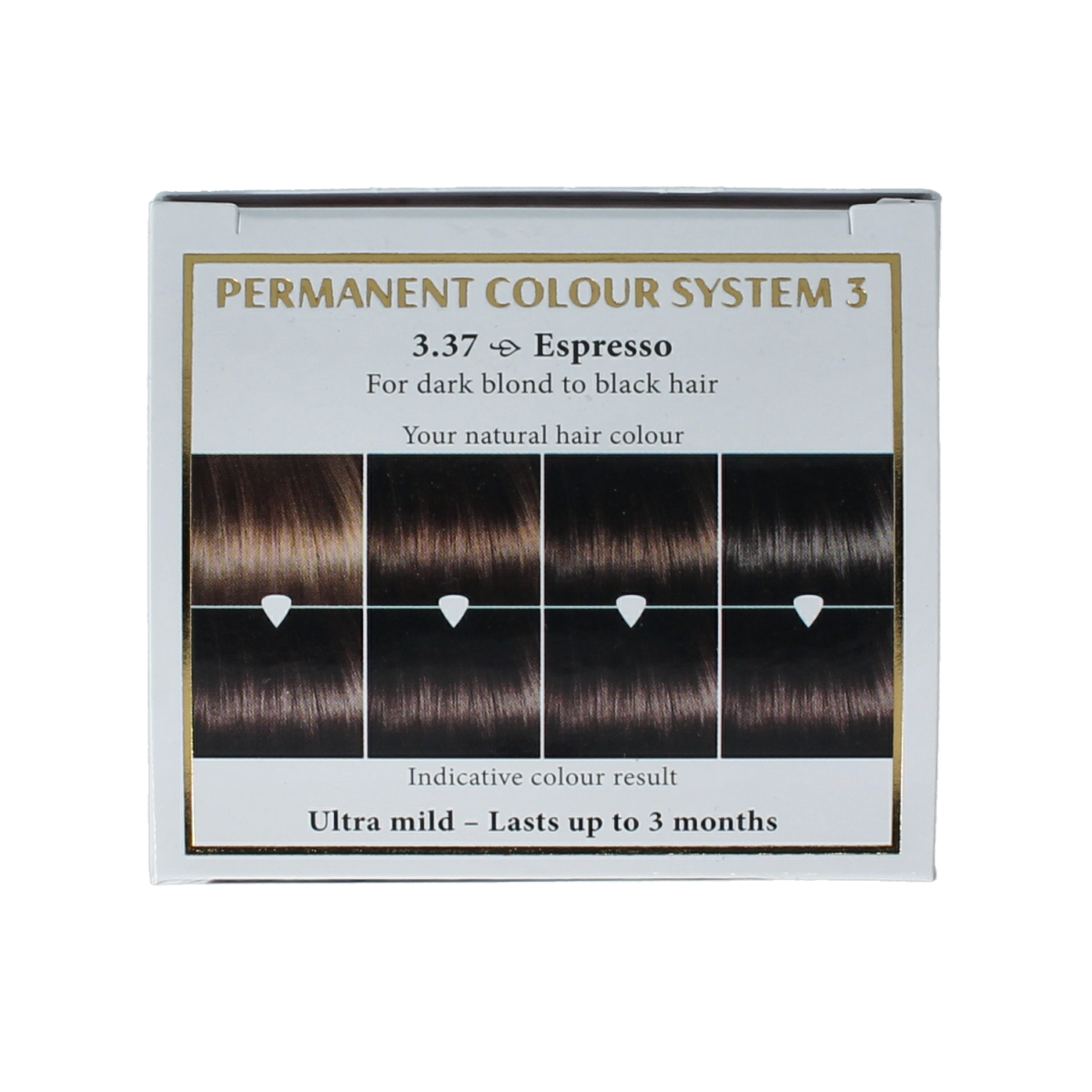 Henna Plus long-lasting espresso hair dye in 100ml bottle, featuring rich brown color for vibrant, natural-looking hair coloring.