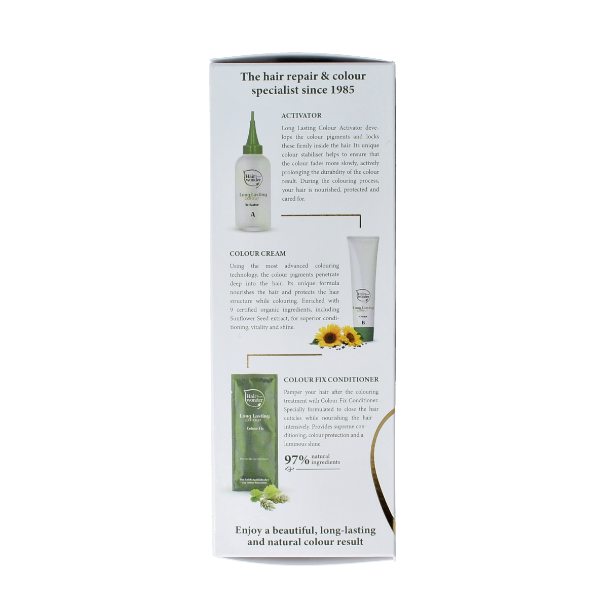 Henna Plus Long Lasting Colour 4 Medium Brown hair dye in 100ml tube, natural hair coloring product.