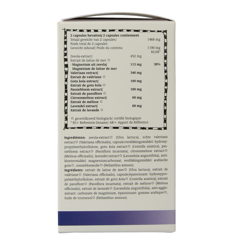 Royal Green Sleep bio vegetarian capsules, herbal supplement with natural ingredients for restful sleep, shown in the image.