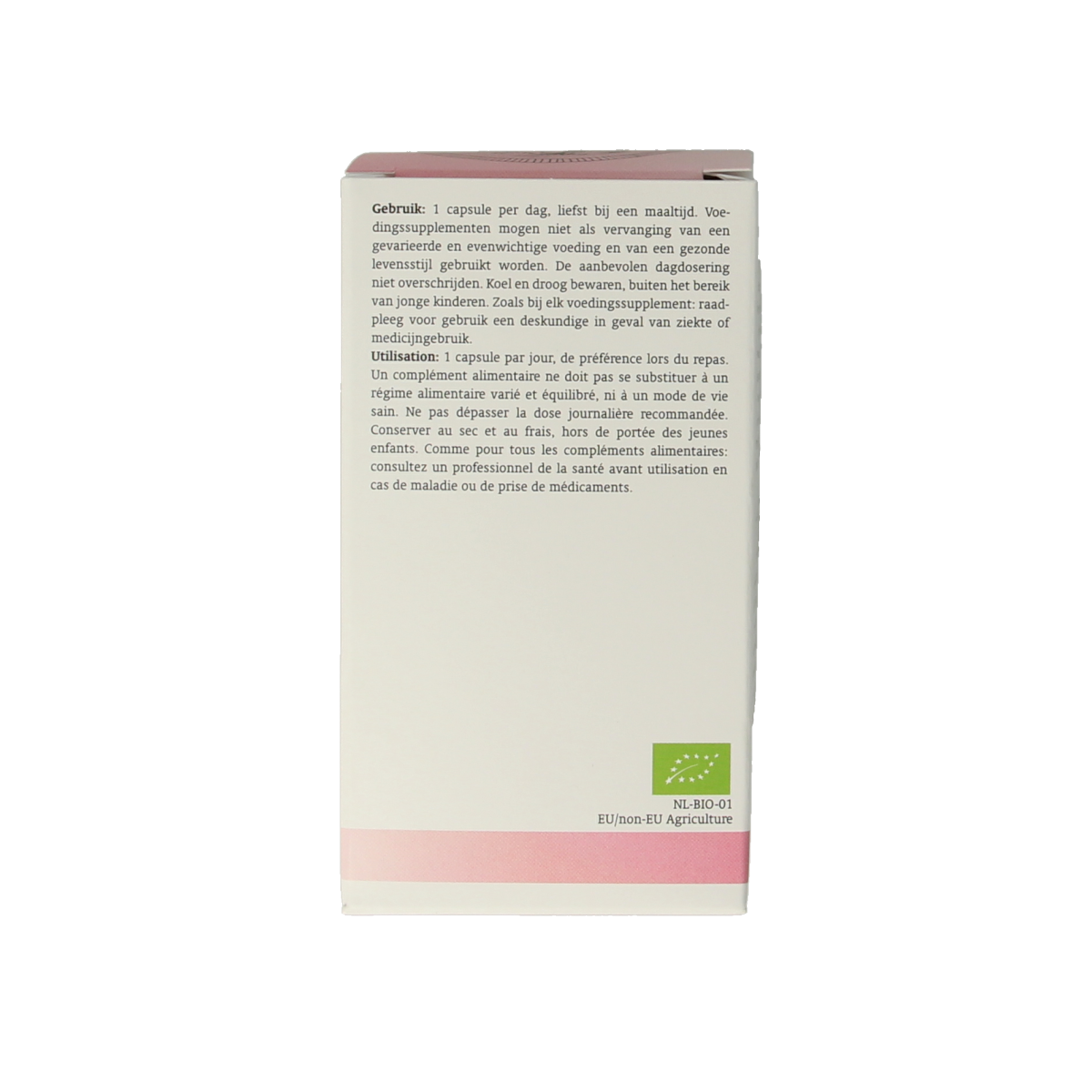 Royal Green Folate bio vegetarian capsules, dietary supplement with 60 capsules, close-up of the supplement bottle and capsules.
