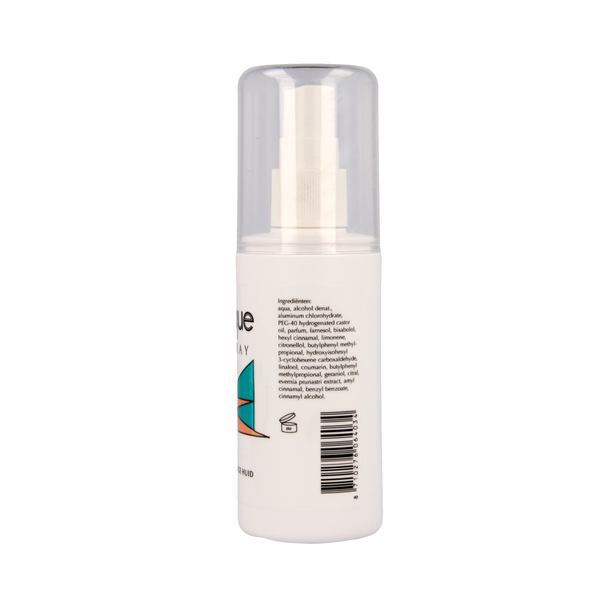 Cerique deodorant spray bottle, 100ml, with a sleek design and floral scent, shown on a plain background.