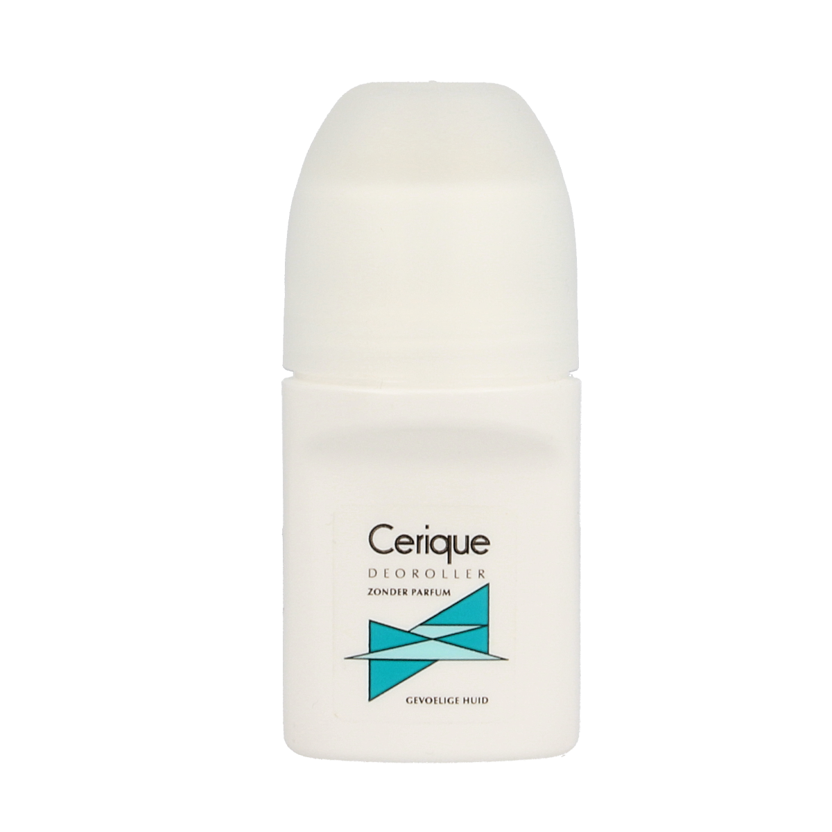 Cerique deodorant roller, unfragranced, 50ml bottle, natural deodorant for everyday use with smooth application.