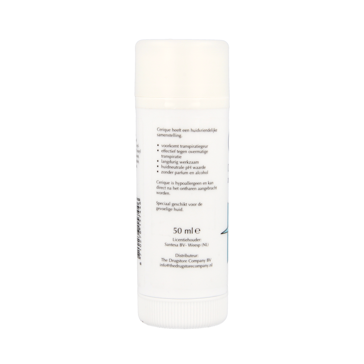 Cerique deodorant creme stick 50ml, unfragranced personal care product with a smooth application and compact design.