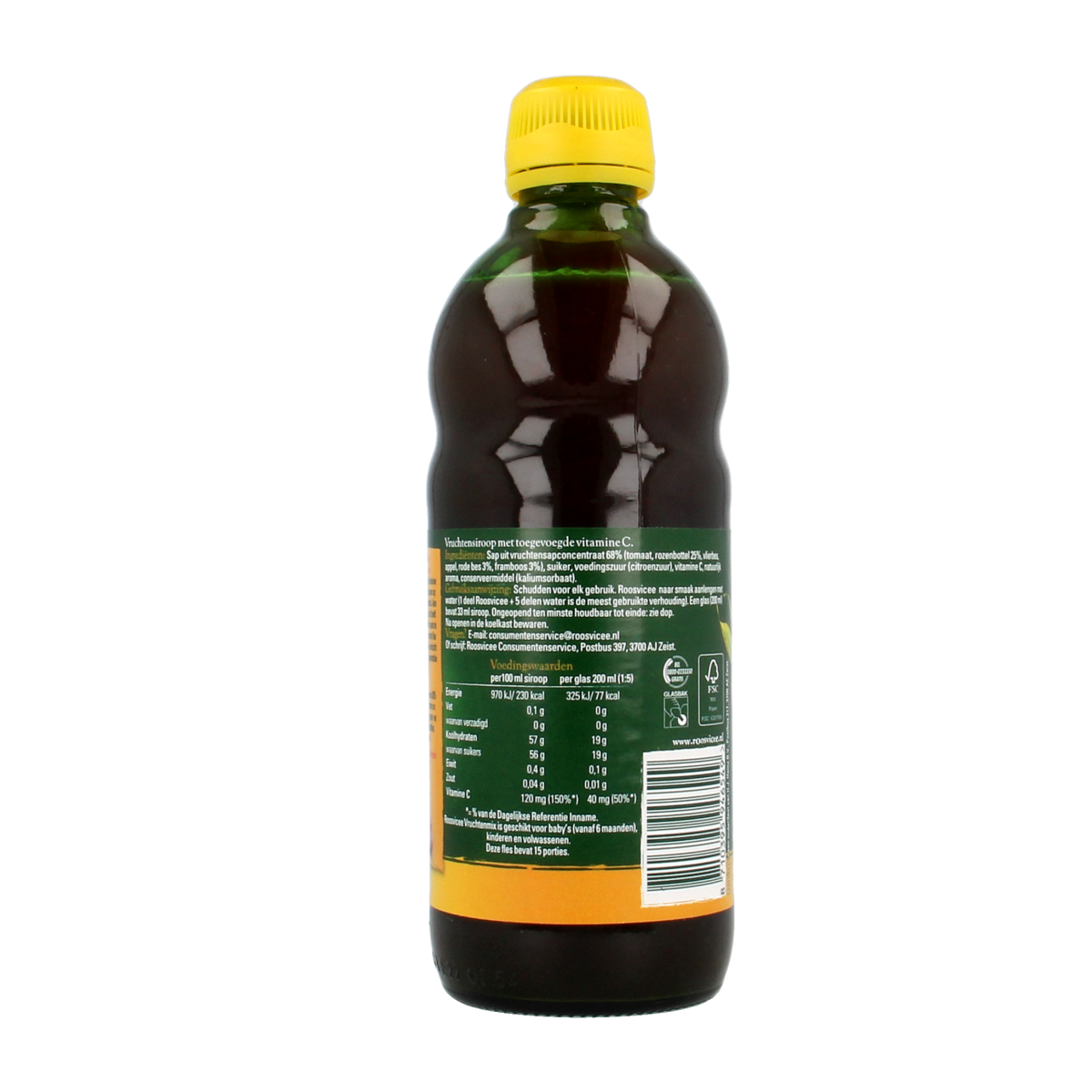 Roosvicee Origineel vruchtenmix in 500ml bottle, a colorful fruit drink and juice from the Roosvicee brand.