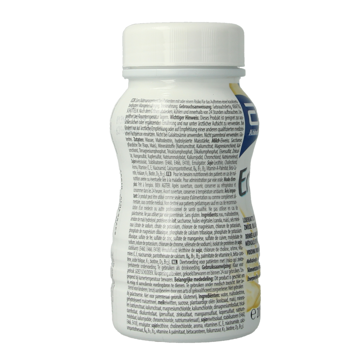Ensure Plus banaan medisch dieetvoeding in 200ml bottle, featuring banana flavor and Ensure branding.
