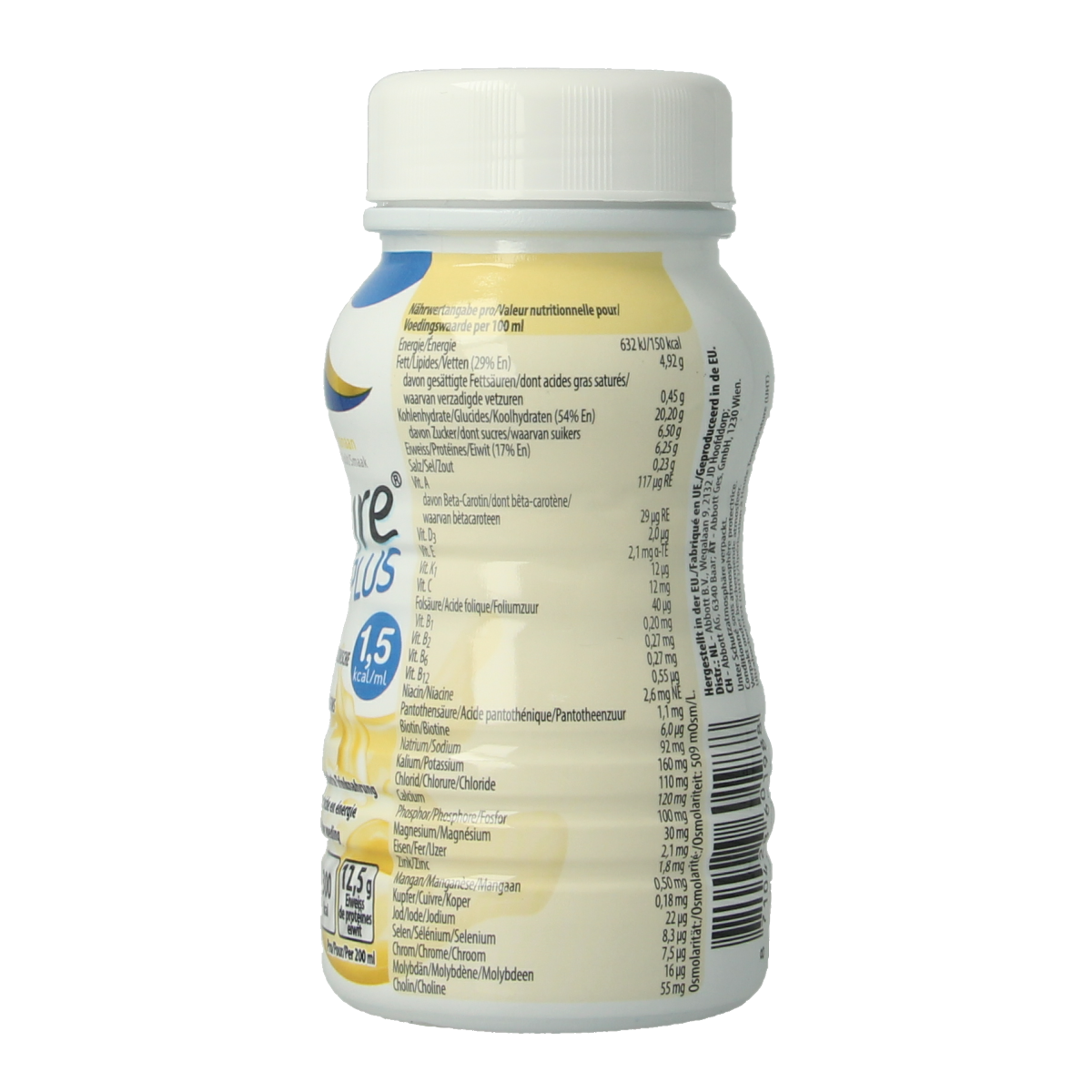 Ensure Plus banaan medical dietary supplement in 200ml bottle, featuring banana flavor and nutritional benefits.
