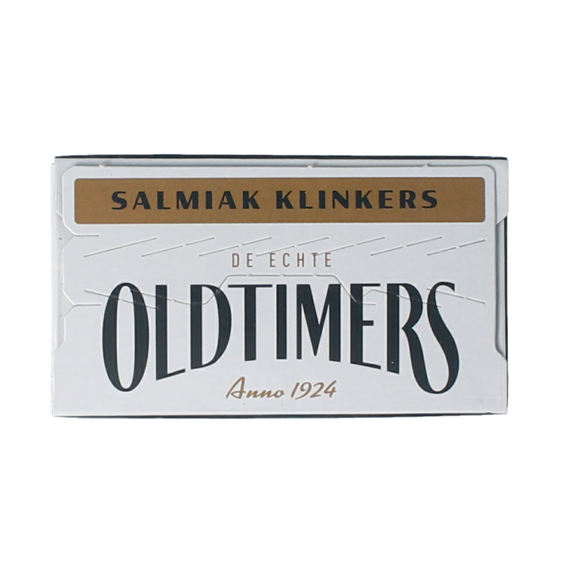 Oldtimers Bepoederde klinkers snoepgoed in 185g package, colorful candy with powder coating and chewy texture.