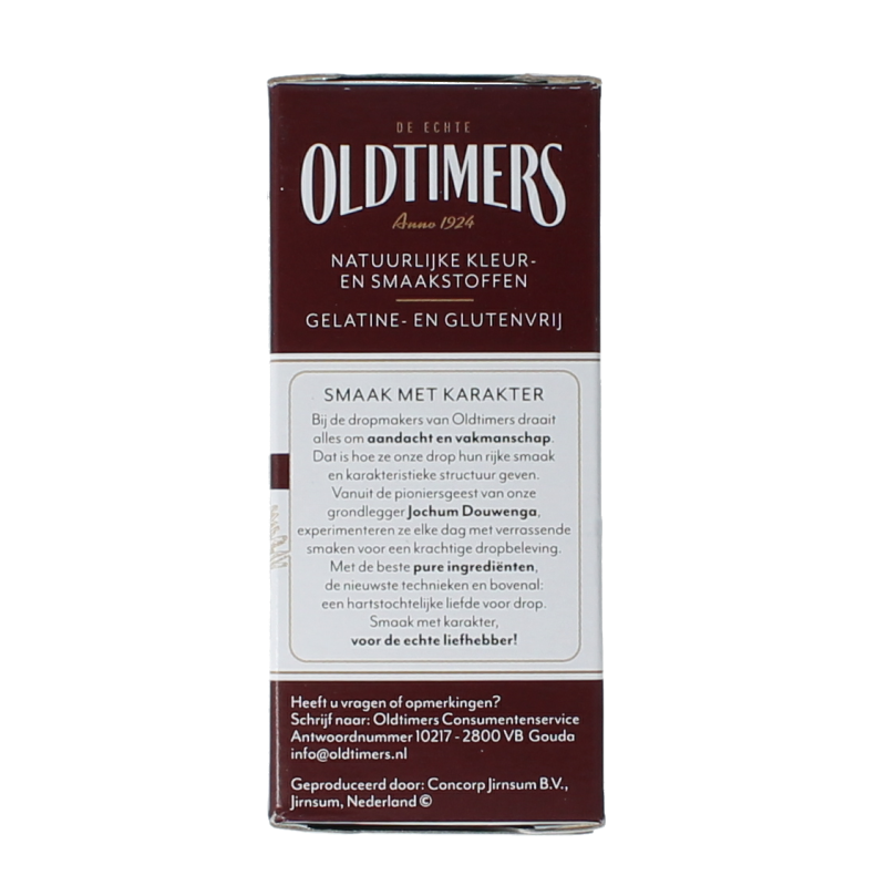 Oldtimers Sneker zoethoudertje, 185g, classic Dutch candy with colorful sweets and nostalgic packaging.