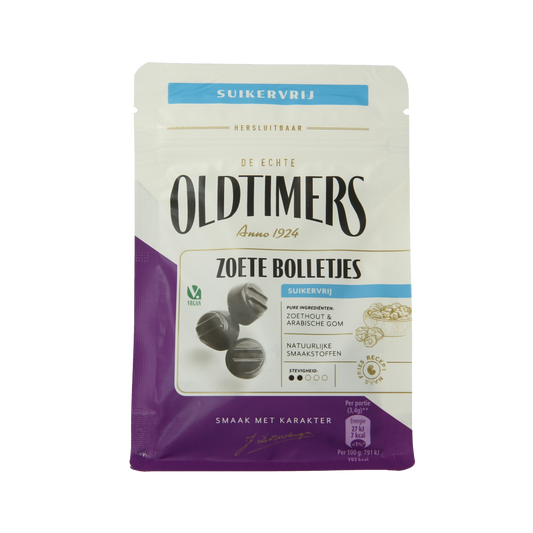 Oldtimers Op=Op Zoete bolletjes suikervrij 100.00 Gram