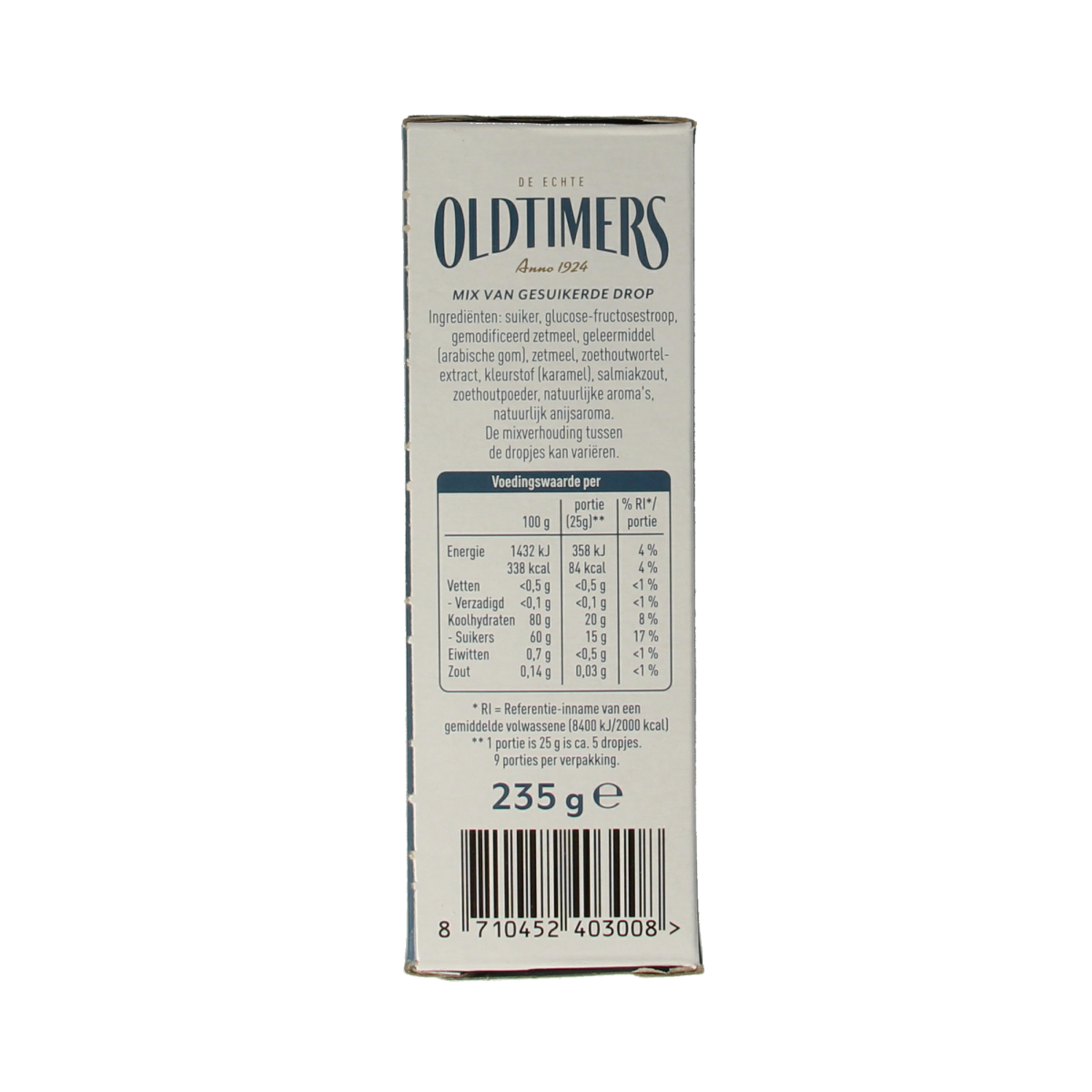 Oldtimers Uitblinkers mix in 235g bag, colorful assorted candy, classic Dutch snoepgoed from Oldtimers.