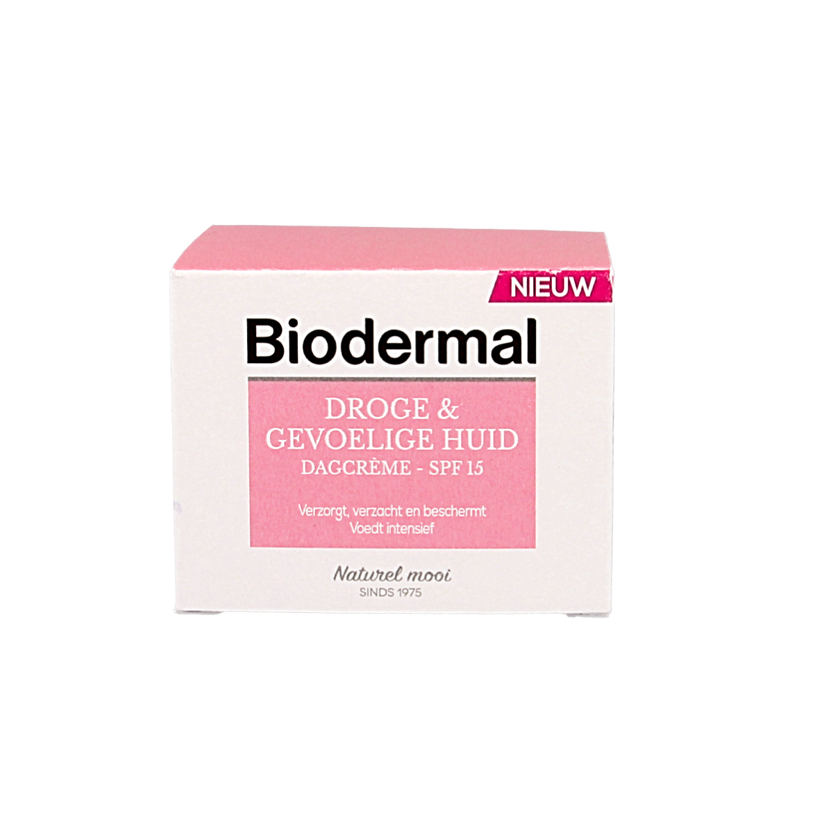 Biodermal Dagcreme voor droge en gevoelige huid, gezichtsverzorging in 50 ml tube, huidverzorgingsproduct.