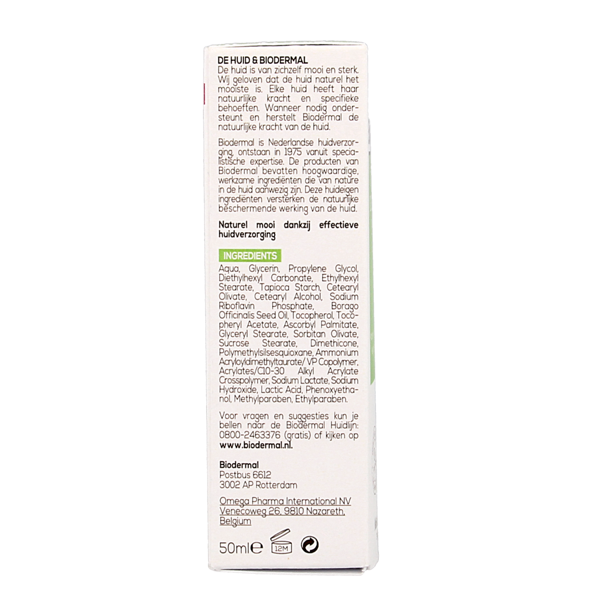 Biodermal Vet & gemengde huid gezichtsverzorgingscrème in 50ml jar, suitable for mixed and sensitive skin.