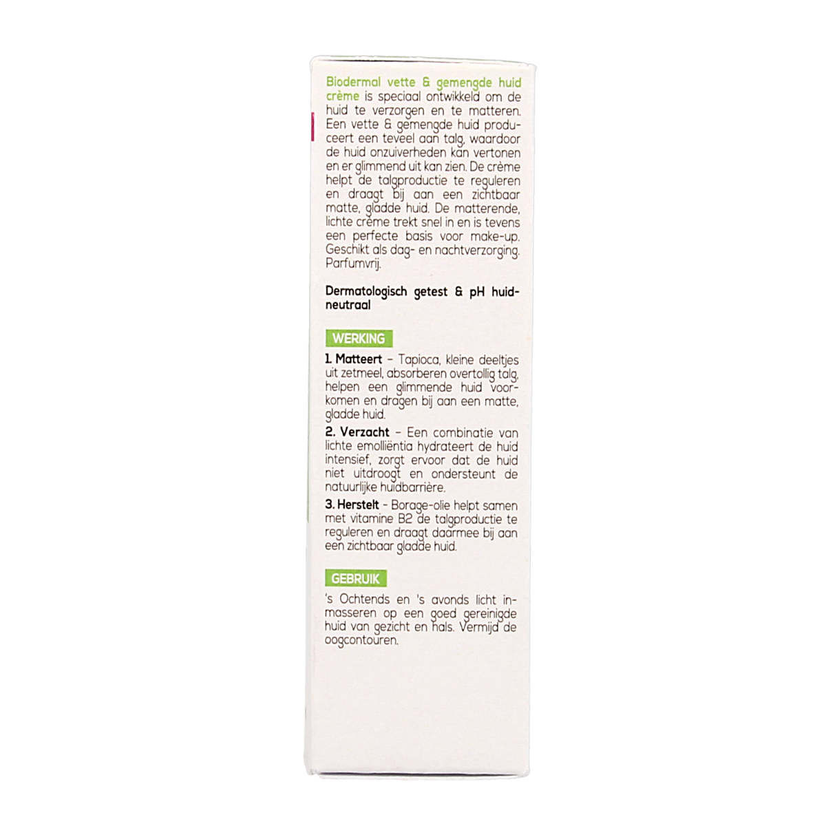 Biodermal Vet & gemengde huid gezichtsverzorgingscrème in 50ml jar, suitable for mixed and sensitive skin types.