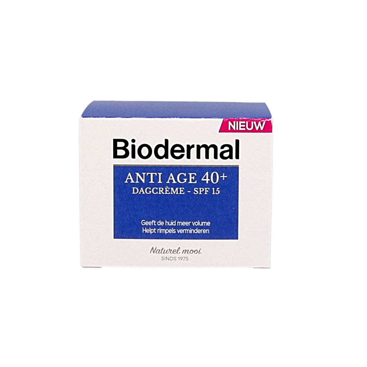 Biodermal anti-age day cream for face, 50ml, nourishing skincare for 40+ skin, with gentle texture and hydrating properties