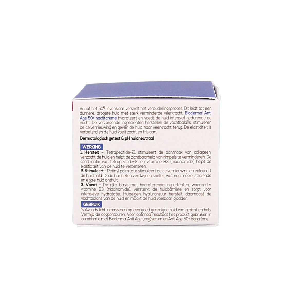 Biodermal Nachtcreme anti-age 50+ gezichtsverzorging in 50ml jar, suitable for mature skin with anti-aging benefits