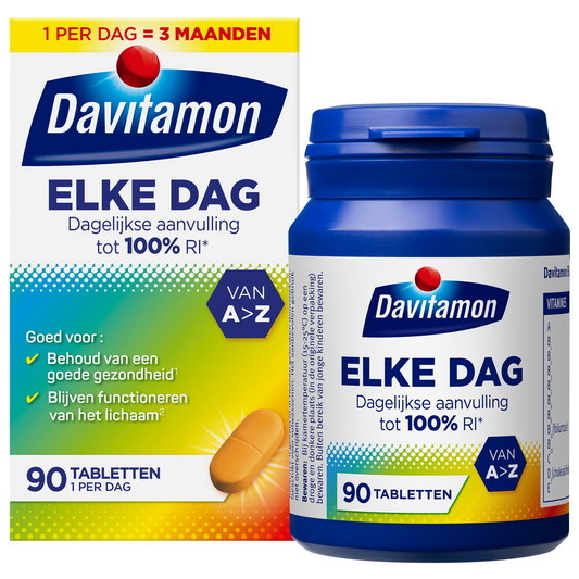 Davitamon Elke dag multivitamine tabletten in blister pack, dietary supplement for daily health support