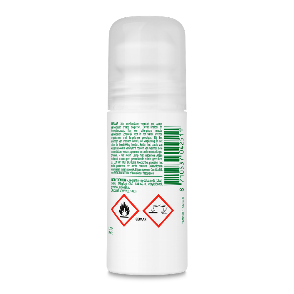 Jungle Formula Maximum roll-on 50ml for insect bites and stings, showing the bottle and roll-on applicator.
