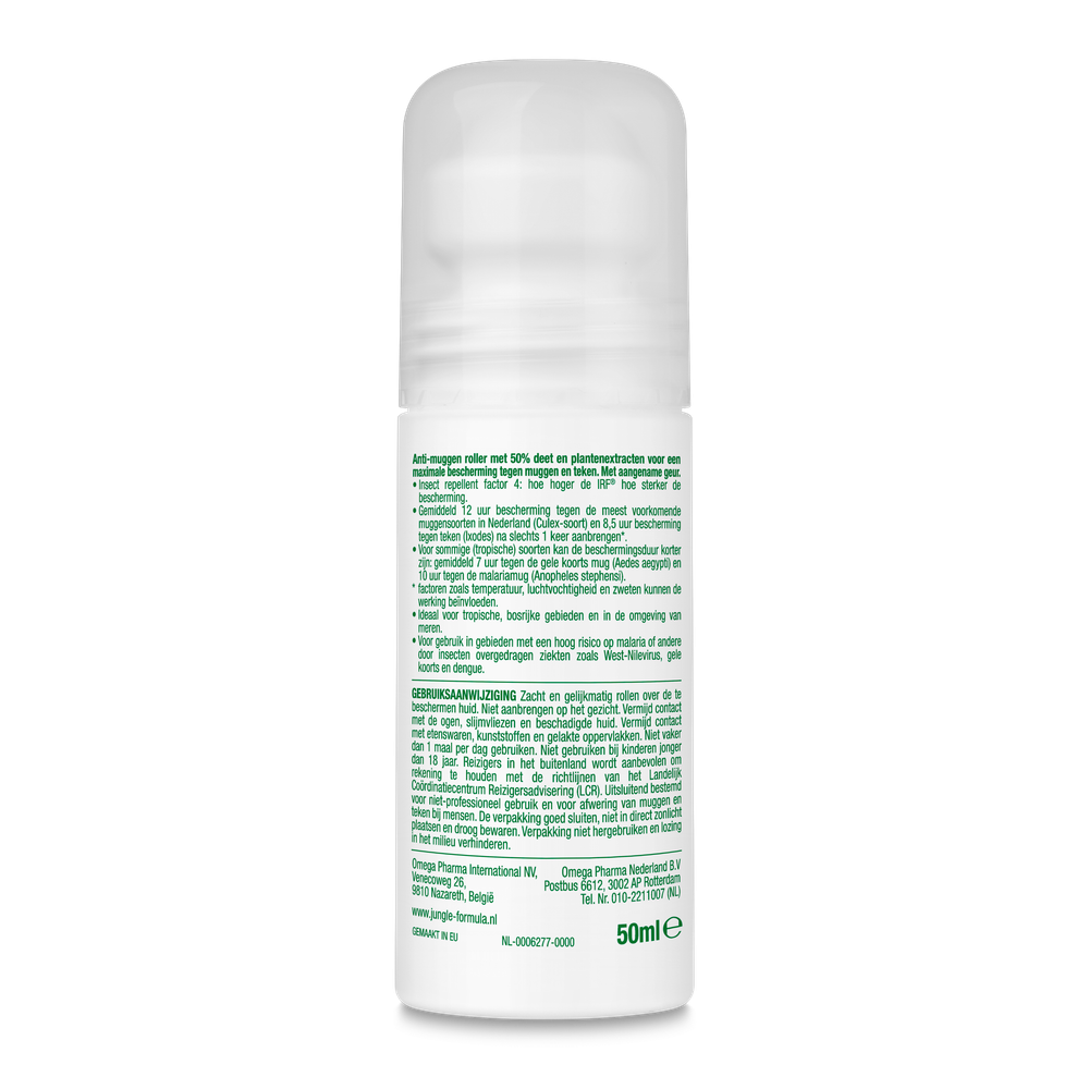 Jungle Formula Maximum roll-on insect repellent for bites and stings, 50ml bottle with applicator, outdoors and travel use