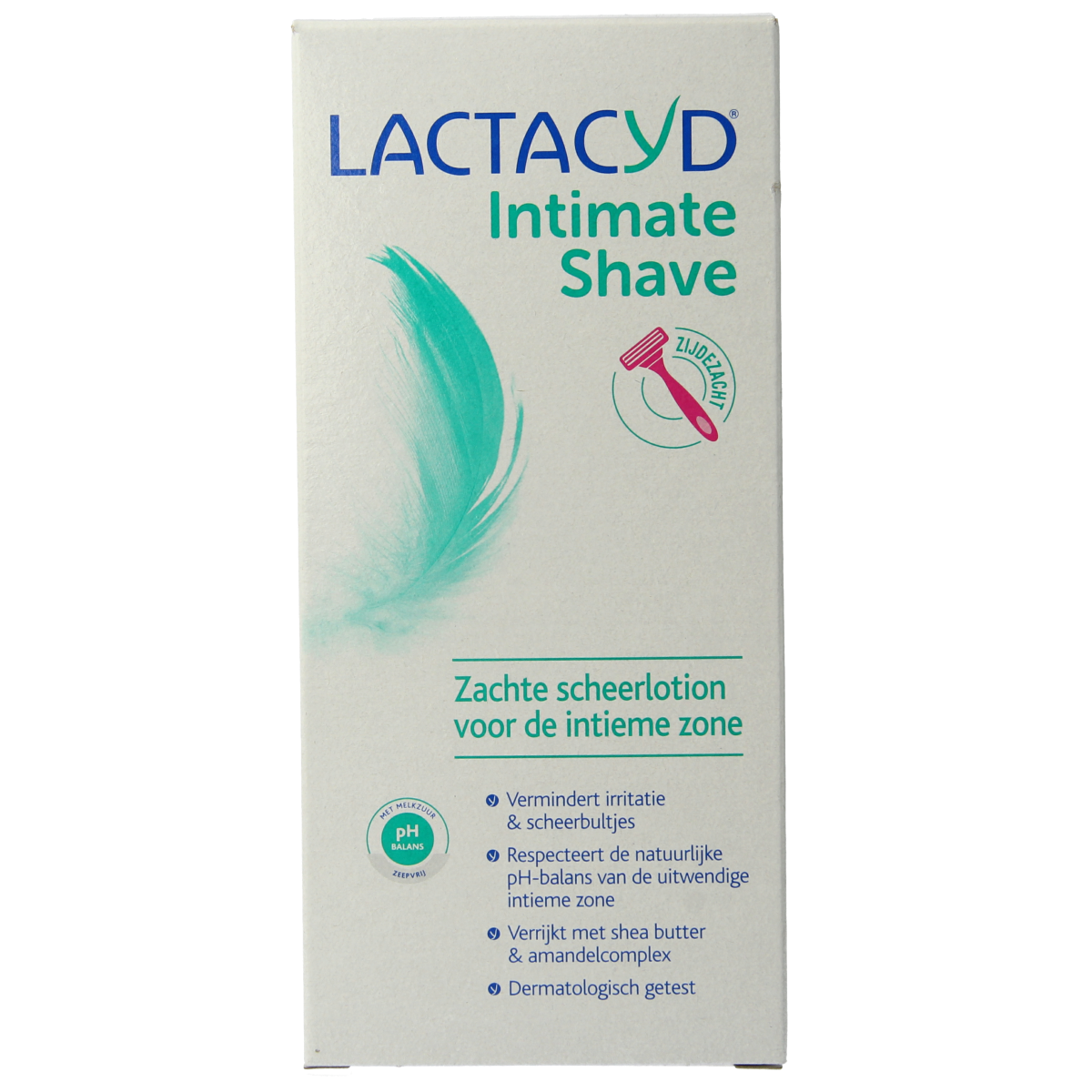 Lactacyd Intimate Shave cream 200ml bottle, gentle skincare product for shaving and intimate area care.