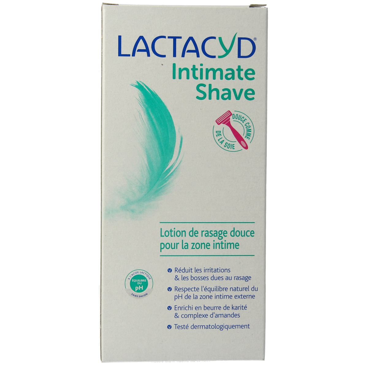 Lactacyd Intimate Shave cream in 200ml bottle, designed for gentle, effective shaving and skin comfort.