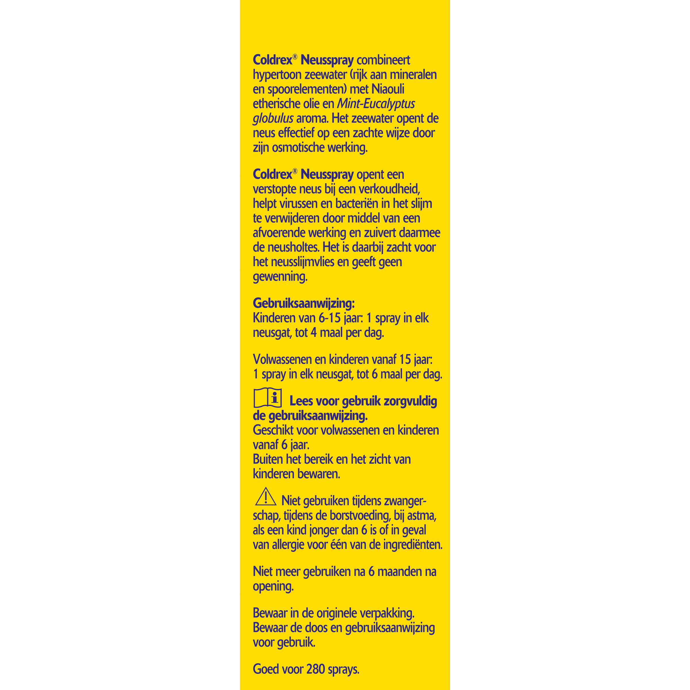 Coldrex Neusspray 20ml nasal spray for congestion relief, part of Coldrex nasal care and inhalation products.