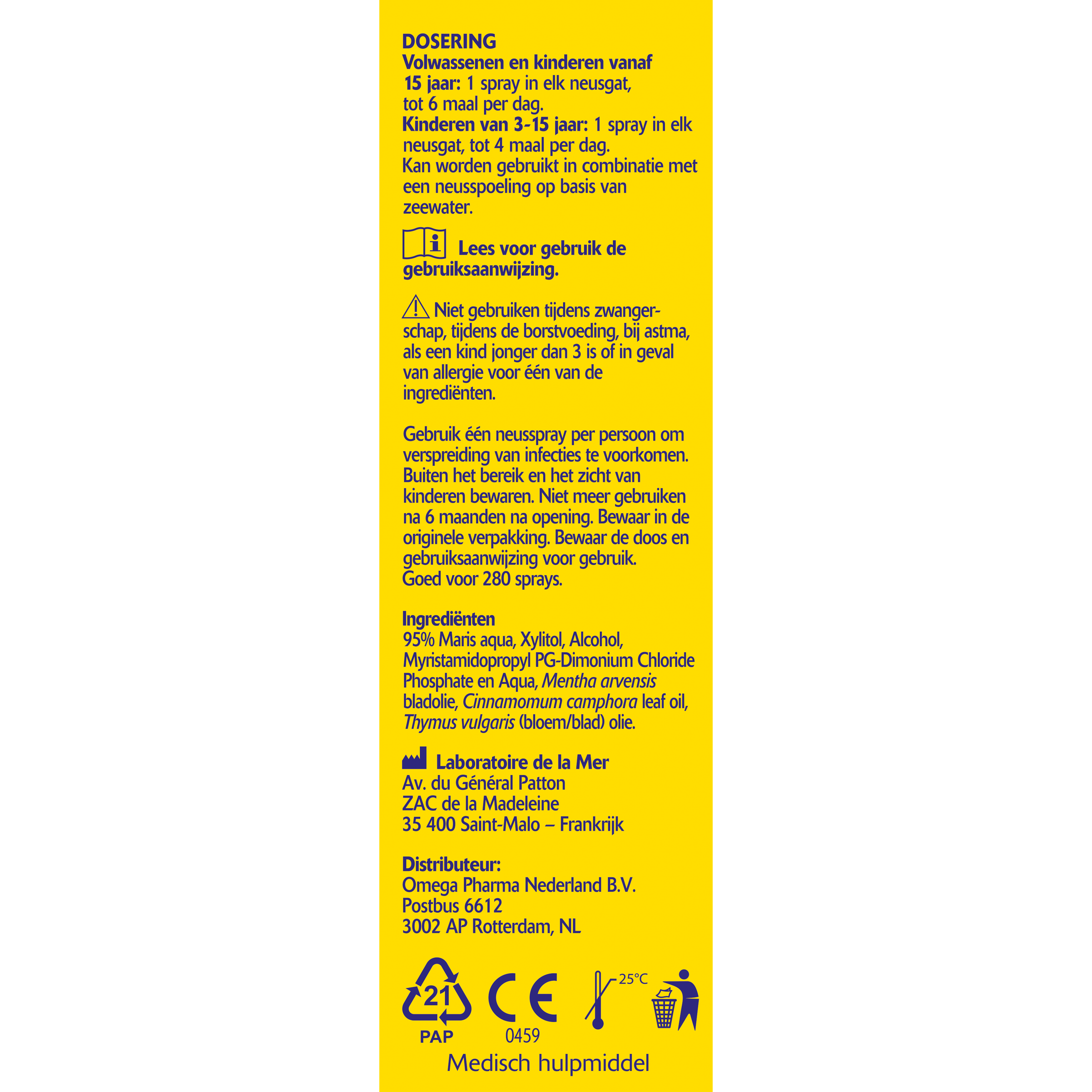 Coldrex Neusspray 4-in-1 nasal spray and inhalation bottle, 20ml, for nasal relief and congestion relief.