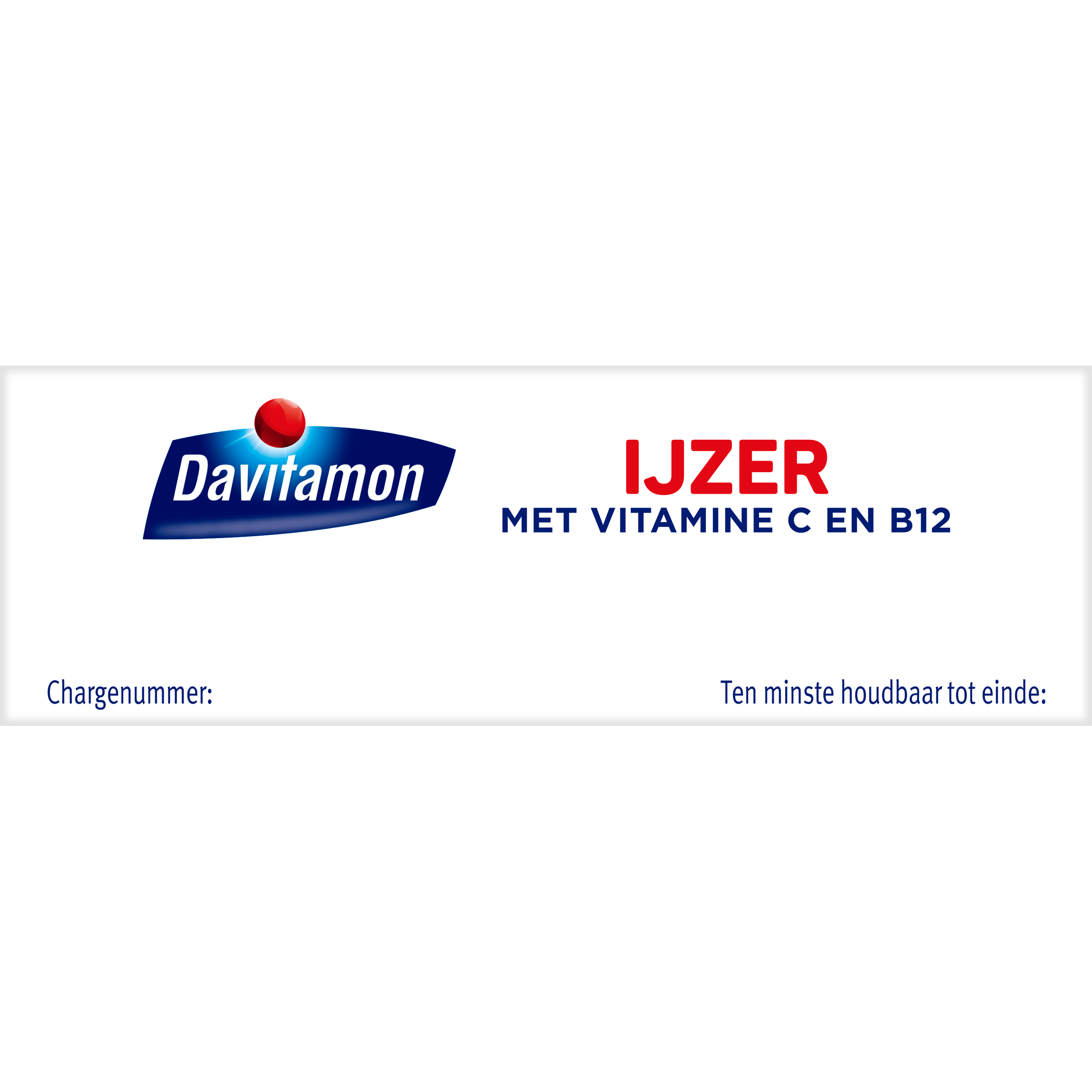 Davitamon IJzer met B12 mineralen multitabletten in blister pack, dietary supplement with iron and vitamin B12.