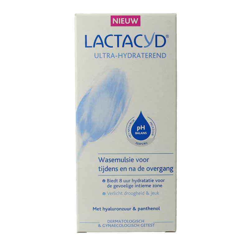 Lactacyd Wasemulsie ultra hydraterend overgang lichaamsverzorging in 200 ml fles, mild en hydraterend voor de huid