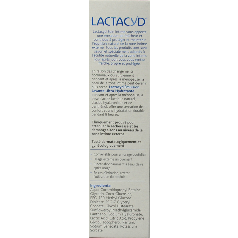 Lactacyd Wasemulsie ultra hydraterend overgang lichaamsverzorging in 200 ml fles, creamy texture for sensitive skin hydration